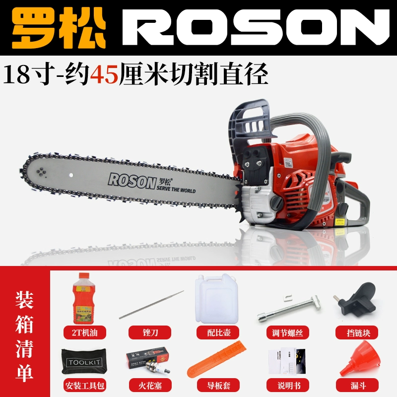 Máy cưa xăng Luosong 5520P máy cưa xăng 24 inch công suất cao xích dẫn hướng mở rộng 16/18/20/22/28 inch máy cưa xích mini chạy pin cưa máy mini Máy cưa xích