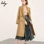 Lili lily nữ 2018 mùa đông mới bằng len lông cừu áo khoác nữ dài 118439F1E10 - Áo khoác dài áo phao nữ