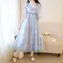 Váy bà bầu retro cải tiến Hanfu váy nữ phong cách Trung Quốc Han yếu tố nghệ thuật nhỏ tươi cổ tích bụng lớn - Áo thai sản những mẫu váy bầu đẹp Áo thai sản