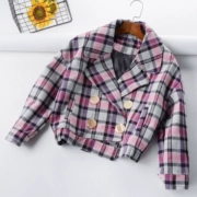 X2 nhỏ áo len nữ 2018 mùa xuân mới Hàn Quốc phiên bản của tự trồng nhỏ phù hợp với áo khoác kẻ sọc áo ngắn