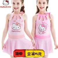 Kitty mèo con gái áo tắm trẻ em cơ thể nhanh khô nhanh tay lớn sinh viên lướt quần áo trẻ em - Đồ bơi trẻ em quần áo trẻ sơ sinh