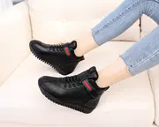 Giày cotton nữ mùa đông cộng với nhung ấm ấm đế bằng cao để giúp 2018 giày mới giản dị hoang dã của sinh viên Hàn Quốc Velcro booties