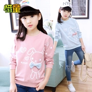 Áo thun nữ mùa thu đông 2018 cho trẻ em mới mặc áo sơ mi cotton cotton trẻ em trong chiếc áo len trẻ em lớn từ bi