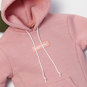 Pink1 / 6 trend male Man soldier Model parts 12 inches Movable image Plastid clothes Sweater hoodie  loose coat ht