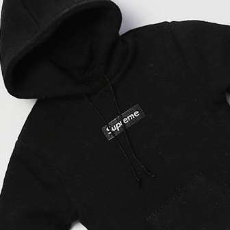 Black1 / 6 trend male Man soldier Model parts 12 inches Movable image Plastid clothes Sweater hoodie  loose coat ht