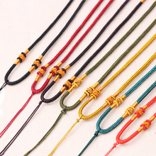 Ананасовый узел высококачественный плетеный вручную пуговицы веревка ожерелье подвеска подвеска веревка шея аксессуары веревка ожерелье веревка