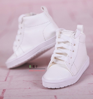 taobao agent New BJD baby shoes 3 points SD4 points MSD baby shoes salon leaf Luo Lili canvas shoe spot ShL003 white