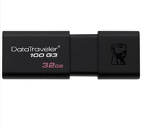 Kingston 32 ГБ USB3.0 U Disk DT100G3 Дизайн черного слайдера модный и удобный