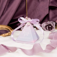 Романтическая фиолетовая+светлая фиолетовая лента+жемчужная кулона