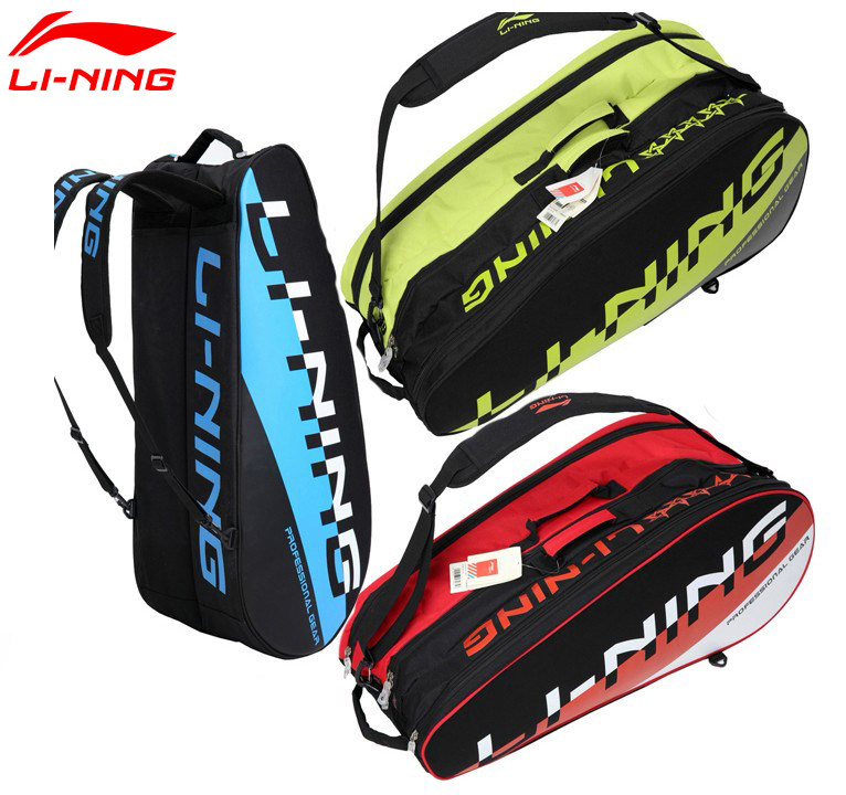 Новая сумка для бадминтона Li Ning, натуральная мужская и женская переносная сумка для бадминтонных ракеток большой вместимости на одно и два плеча из 9 упаковок Изображение 1