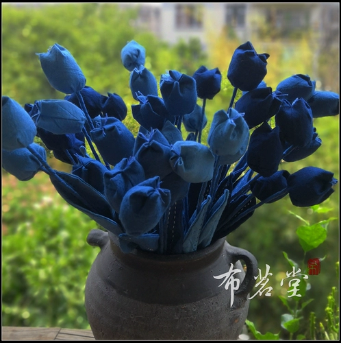 Fabutang Blue Dyeing 堂 布 布 布 布 布 布 布 布 布 布 布 布 布 布 布 -голубая хлопчатобумажная ткань домашнее украшение цветок