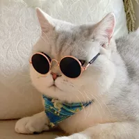 Забавные солнцезащитные очки подходит для фотосессий, украшение, реквизит, домашний питомец, кошачий глаз, наряжаться, кот, котенок