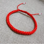 Vòng tay đan bằng tay dệt màu đỏ Cuộc sống của cặp vợ chồng Vòng tay năm nay Vòng tay vòng chân Quà tặng ngày Valentine dây tay đỏ