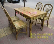 Các nhà sản xuất bán đồ nội thất tre bàn giải trí bàn bàn dài bàn vuông trang trại bàn ăn và ghế quạt - Bộ đồ nội thất