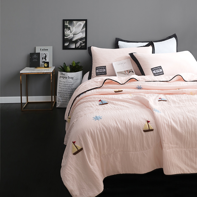 Xi. Ship. Jadeins Sleep naked Washed cotton Cotton Summer quilt summer quilt Summer quilt washable  Simplicity Single double summer Thin quilt
