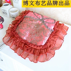 Чехол для телефона 包邮 博文布艺欧式蕾丝刺绣电话垫电话罩防尘套电话机套凤尾绣红 Bowen