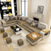 Đơn giản vải sofa kích thước căn hộ phòng khách toàn bộ đa người sofa vải kết hợp 996 # Ghế sô pha