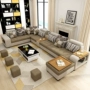 Đơn giản vải sofa kích thước căn hộ phòng khách toàn bộ đa người sofa vải kết hợp 996 # ghế sofa nỉ