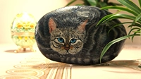Бутик -ручная картина каменная картина декоративное украшение чисто ручной кошки