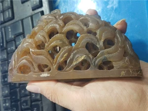Liao Jin Old Agate выпал из Акияма весенняя вода, гора открыта, а старая - не старая белая, чтобы послать большой древний нефрит и старый нефрит