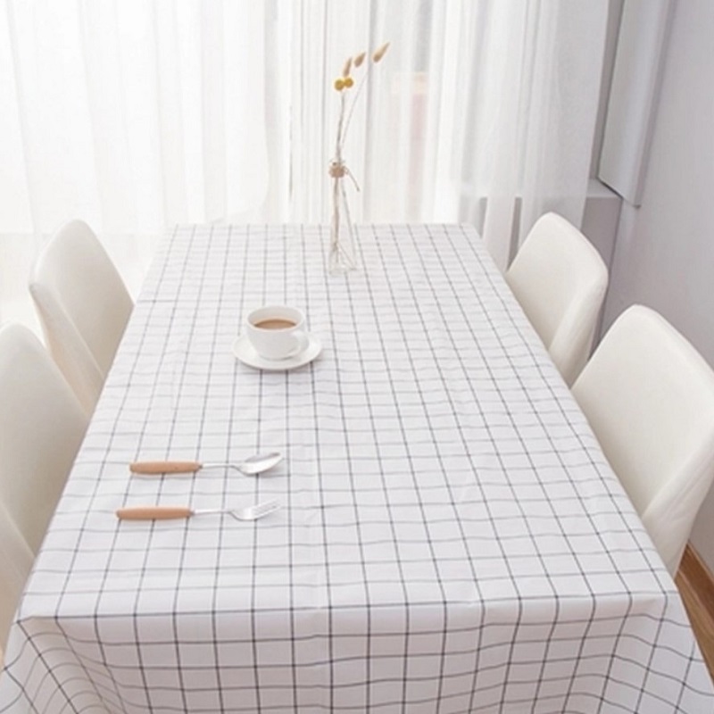第2件3元-北欧防油茶几防水易清洗餐台布家用酒店用桌布灰白
