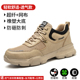 Men's labor protection shoes, men's anti-smash and puncture-proof steel toe construction site lightweight soft-soled winter old protection steel plate work shoes