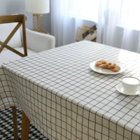 Youyou nhỏ vuông vuông hiện đại tối giản cotton lanh bàn cà phê trắng đệm bàn vải bảng cờ đệm bao đệm khăn trải bàn ăn cao cấp