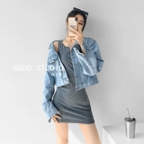 Tide, ретро светлая джинсовая весенняя короткая куртка, европейский стиль, оверсайз, подходит для подростков