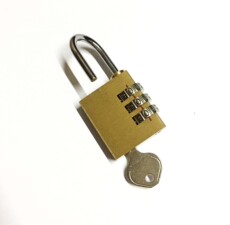 Замок кодовый Полная медь 3 колеса