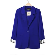 Bắp cải giá người mới đến hàng tốt mới của phụ nữ đơn giản một nút dài tay phù hợp với áo khoác G11