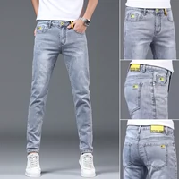 Весенние элитные трендовые джинсы, светлые штаны для школьников, в корейском стиле