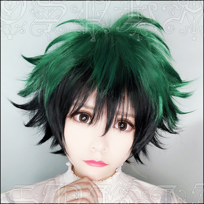 taobao agent [Rabbit Dimensional] My Hero Academy Lvgu Out -Niu COS COS Pseudoma Black Green Gradient Style