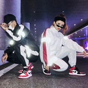 Hip hop phù hợp với nam giới thương hiệu thủy triều quốc gia hiphop lỏng lẻo khiêu vũ đường phố giải trí phản chiếu thể thao hai mảnh quần áo mùa thu