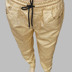 Hộp đêm ban đầu thanh trang phục DJDS đầu máy vàng lỏng thời trang thủy triều của nam giới khâu quần cotton quần da Quần da
