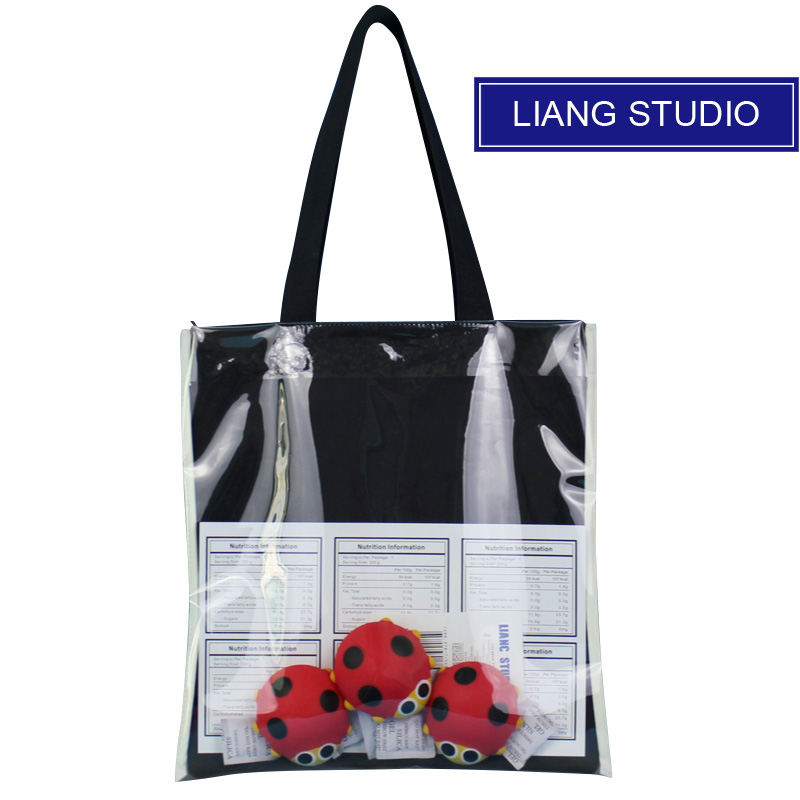 Black Ladybugsummer Bag female 2021 new pattern Port style customized One shoulder Canvas bag Yellow duck Harajuku handbag Transparent bag