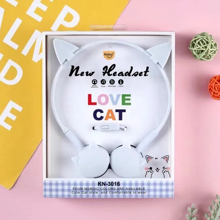 Cute Meow Meow Light Blue & HeadwearKorean version lovely Cartoon cute Rabbit rabbit Totoro motion Hanging ear type Headwear music girl student personality originality headset