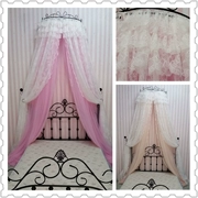 Princess Crown giường ren giường rèm gạc vòm lưới tòa án Hàn Quốc trang trí đám cưới rèm giường