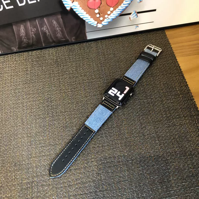 [Подходящий iWatch8 Apple Watch ремешок applewatchse/6543 Худи Мальчик джинсовый ремешок для мужчин и женщин 7 поколение]