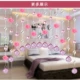 Tùy chỉnh 
            hạt pha lê rèm hoa hồng phân vùng rèm cửa rèm trang trí màn hình lối đi phòng khách phòng ngủ rèm phòng tắm mà không cần đục lỗ màn hạt gỗ