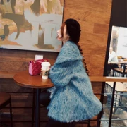 2017 mùa đông mới thời trang nữ áo len ngắn mohair phiên bản Hàn Quốc áo khoác rộng - Áo Hàn Quốc