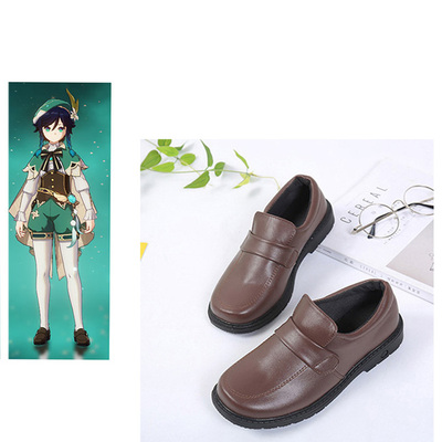 taobao agent Game original God Wendy suit COS shoes uniform shoes brown