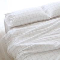 dòng tối giản của ánh sáng trắng sọc hồng giường bông vải quilt ký túc xá sinh viên giường bông tùy chỉnh đơn và đôi - Khăn trải giường ga giường chống thấm nước