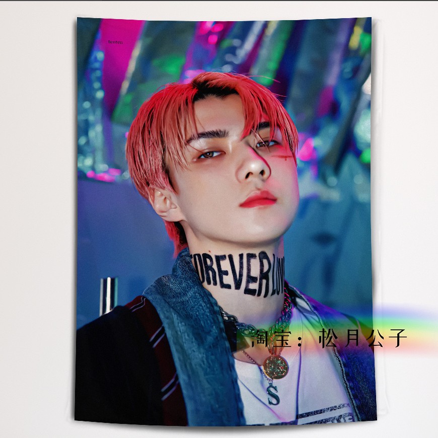 VioletEXO Park canlie Bian Boxian Wu Shixun Zhang Yixing Kris Hanging cloth Wall cloth Tapestry dormitory Background cloth decorate