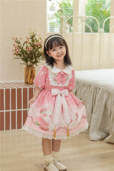 【К Алисе】 TZC5314 оригинал ребятишки Таоюаньский медведь кукла воротник кружева OP платье