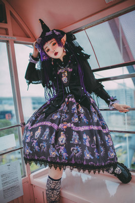 taobao agent Genuine velvet retro dress, Lolita style, halloween