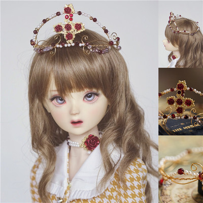 taobao agent Cross -rose crown hair hoop jewelry BJD jewelry 3 points SD17SDGR DD Volks Xiongmei