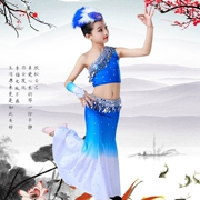 Trang phục khiêu vũ mới Yi nữ trang phục múa chim công nữ váy đuôi cá Đại dân tộc váy biểu diễn - Trang phục