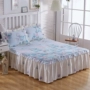 Hàn Quốc phiên bản cộng bedspread bông dày giường váy một mảnh bông không trượt nắp bảo vệ bụi che đôi 1.51.8m đơn - Váy Petti ga giường viền ren