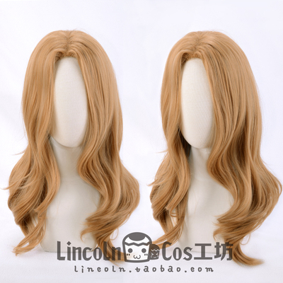 taobao agent Lincoln Kimmy cosplay wig brown midfielder wavy roll cos fake hair