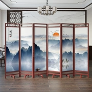 Vách ngăn màn hình kiểu Trung Quốc mới tùy chỉnh 
            phòng khách bằng gỗ rắn phòng ngủ gấp di động đơn giản hiện đại chặn hiên văn phòng lối vào văn phòng